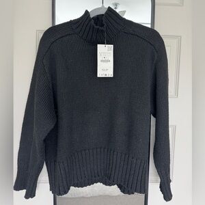 Black Zara High Neck Sweater